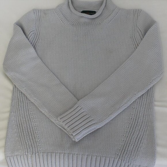 J Crew Women's 1988 Rollneck Sweater Grey J0437 - Picture 3 of 8